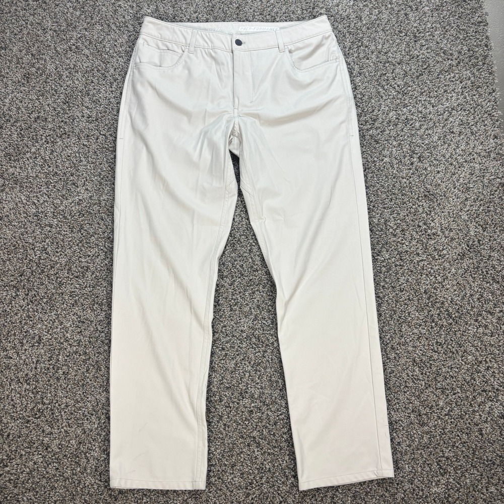 Johnnie-O Prep-Formance Men's 34x30 Golf Trousers Pants Stone JMPA1450 Polyester